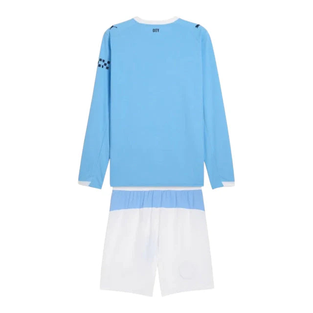 Conjunto Infantil Manchester City Manga Larga 25/26 - Primera Equipación