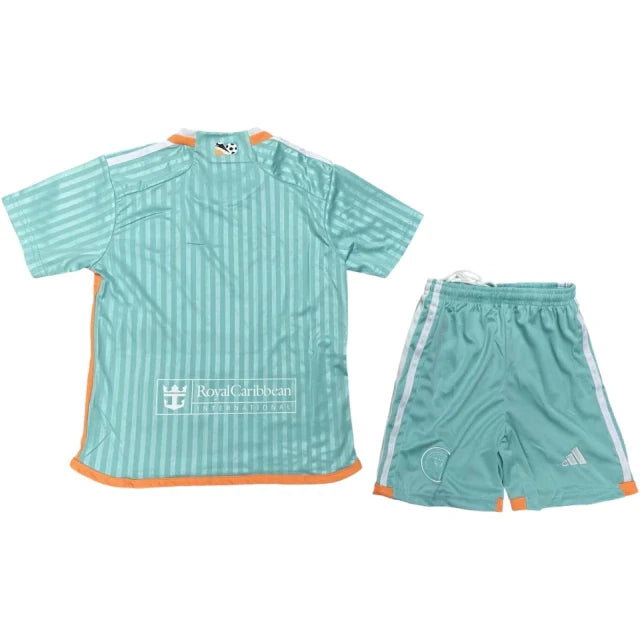Conjunto Infantil Inter Miami 24/25 - Segunda Equipación (Verde/Naranja)