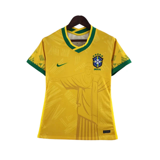 Camiseta Seleção Brasileira Cristo Redentor - Edición Especial Especial Mujer