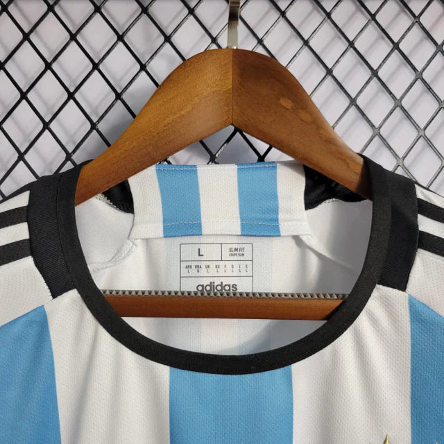 Camiseta Seleção da Argentina Três Estrelas