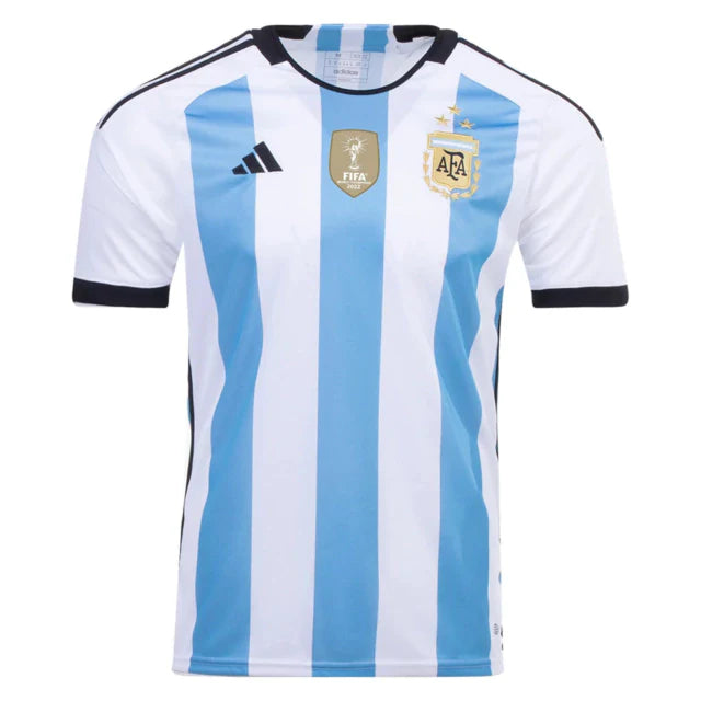Camiseta Seleção da Argentina Três Estrelas