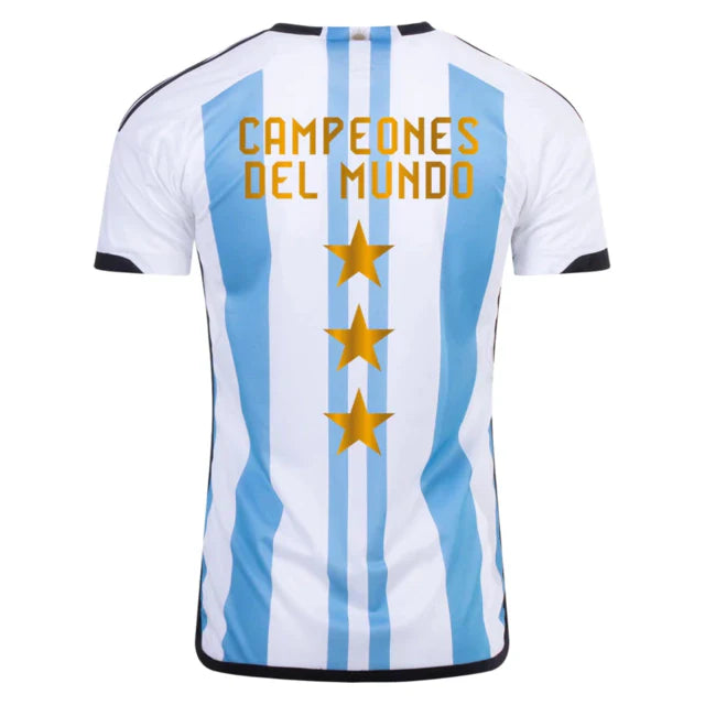 Camiseta Seleção da Argentina Três Estrelas