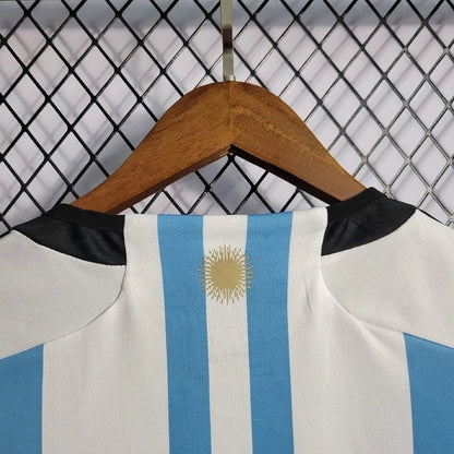 Camiseta Seleção da Argentina Três Estrelas