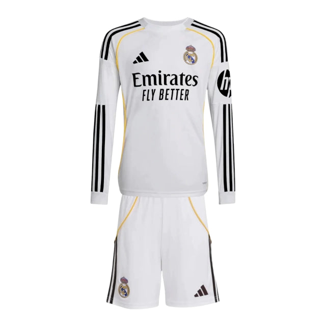 Conjunto Infantil Real Madrid Manga Larga 25-26 - Primera Equipación