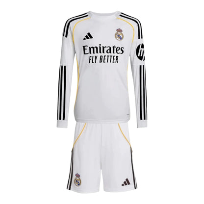 Conjunto Infantil Real Madrid Manga Larga 25-26 - Primera Equipación