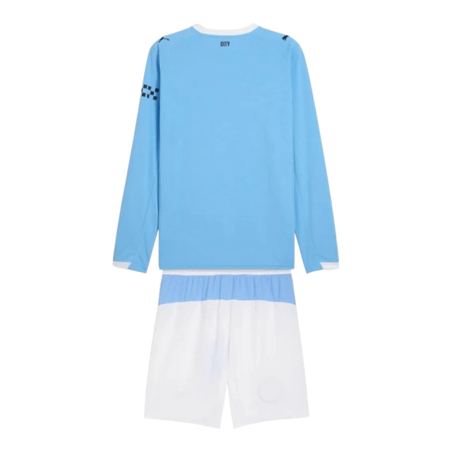 Conjunto Infantil Manchester City Manga Larga 25-26 - Primera Equipación