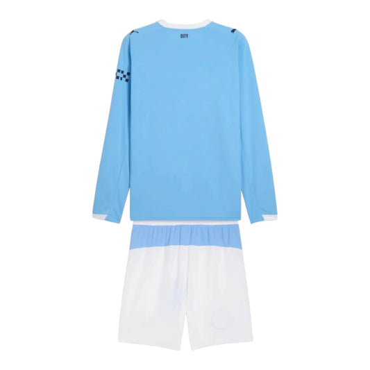 Conjunto Infantil Manchester City Manga Larga 25-26 - Primera Equipación