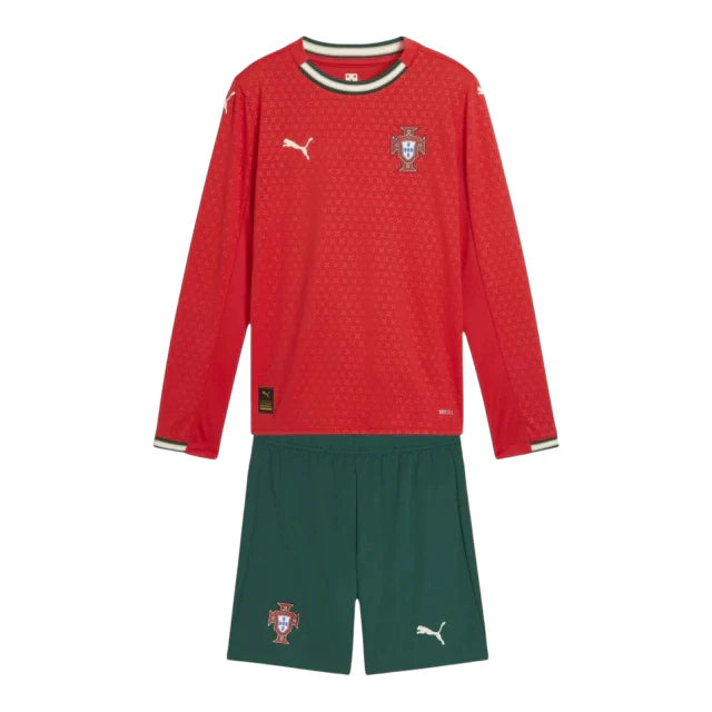 Conjunto Infantil Seleção Portugal Manga Larga 25-26 - Primera Equipación