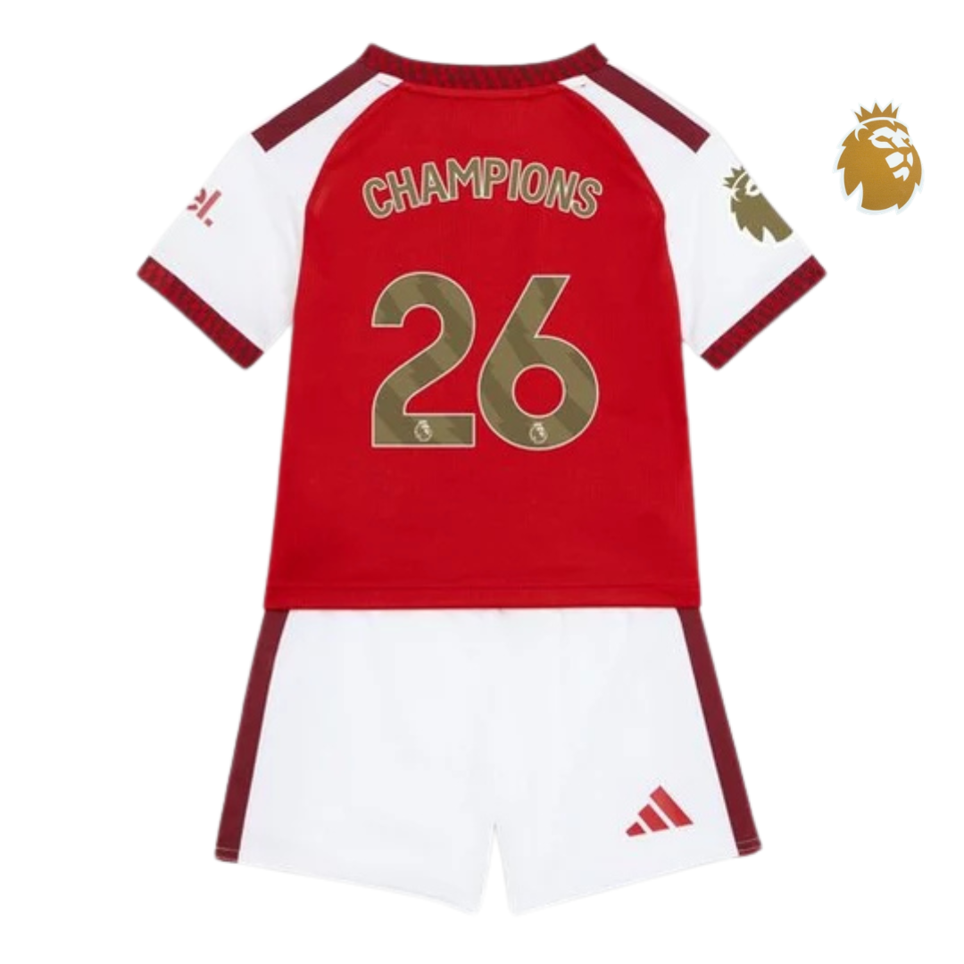 Conjunto Infantil Arsenal “Champions 26” - Primera Equipación