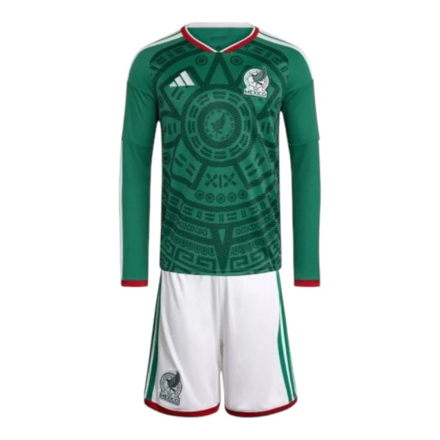 Conjunto Infantil Seleção México Manga Larga 26-27 - Primera Equipación