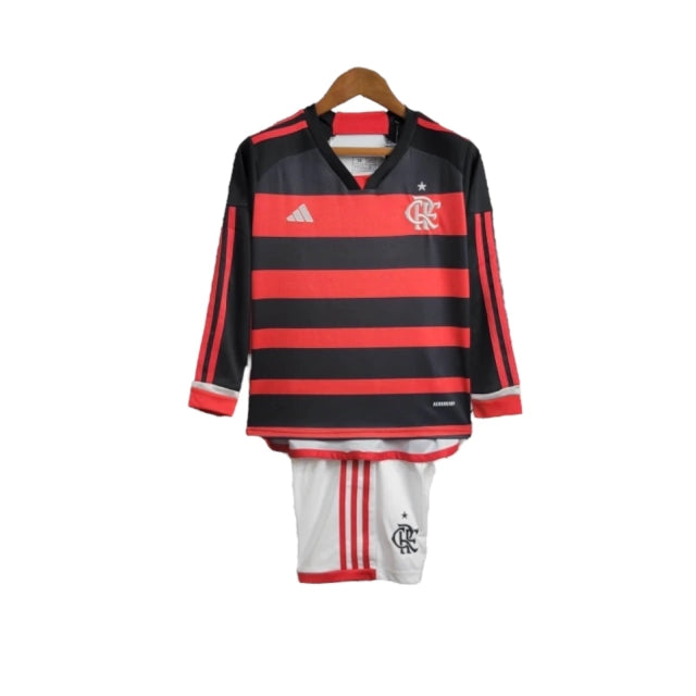 Conjunto Infantil Flamengo Manga Larga 24-25 - Primera Equipación