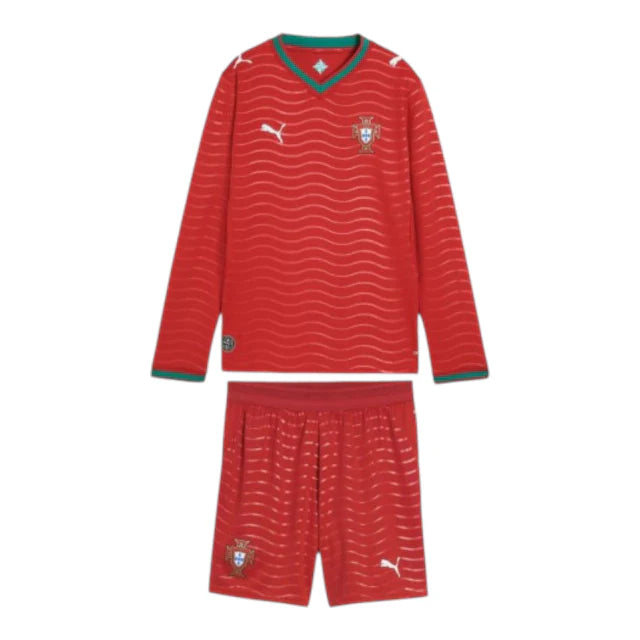 Conjunto Infantil Seleção Portugal Manga Larga 26-27 - Primera Equipación